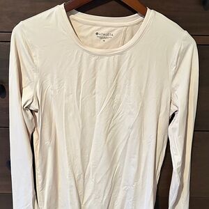 Athleta Women's Light Pink Wicking Long Sleeve Tee